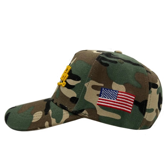 Von Dutch Camo Hat with Yellow Embroidery - Picture 2 of 4